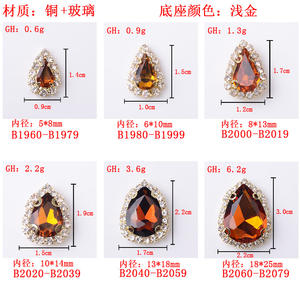 <span class=keywords><strong>2022</strong></span> Luxury Drop Shape Nail Art 3D Heart Charms Rhinestone para <span class=keywords><strong>uñas</strong></span> - Product Image 4