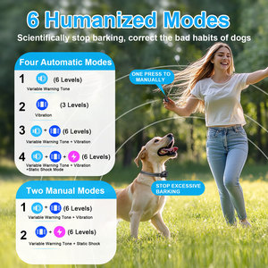 <span class=keywords><strong>Collar</strong></span> antiladridos para perros de alta tecnología con etiqueta remota Control de ladridos manual con un clic 6 modos efectivos para perros de todas las razas - Product Image 3