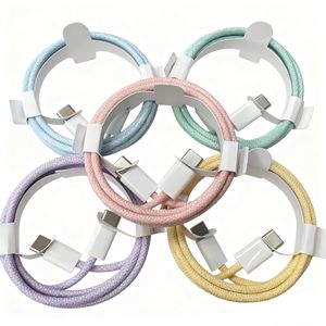 Câble de charge rapide USB-C vers USB-C tressé en nylon 1M 60W PD pour téléphones 17 16 15 /Pro Max, compatible Samsung Type C - Product Image 1