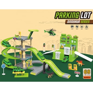 Jeu éducatif de <span class=keywords><strong>voiture</strong></span> de fente de police en plastique de série de voie de dinosaure de course d'enfants pour le jeu de jouet de stationnement de rail et de parc de ville - Product Image 6