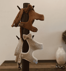 Harness Teddy Mesh Super lembut, jenis Step-in ramah lingkungan tali anjing Set dasi kupu-kupu kain anjing mewah beruang kecil dan sedang - Product Image 5