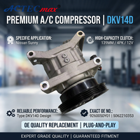 Compresseur de climatisation AC.100.3142 DKV14D pour Nissan Sunny OE 9260050Y01 5062210353 139MM 4PK 12V Pompe de climatisation automobile R134a