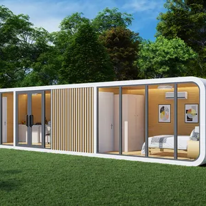 Rumah prefabrikasi pod prefab Kapsul Ruang hotel ruang tidur apple pod kabin dengan kamar tidur