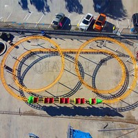 Parc d'attractions familial, manège à sensations fortes pour enfants, montagnes russes en acier, utilisation en intérieur/extérieur, certifié CE, capacité de 500 kg, 12 places