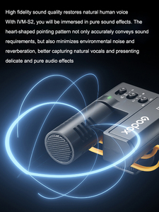 Nouveau microphone sans fil Godox IVM-S2 à condensateur pour caméra, enregistrement en direct, interview, téléphone portable, connecteur Type C, en plastique, anti-bruit - Product Image 2