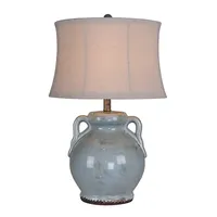 UL-lámpara de mesa inteligente de porcelana, Base de cerámica antigua Oriental, hecha a mano, para hogar, Hotel y sala de estar
