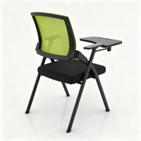 Chaise de formation en gros avec tableau d'écriture, chaise de bureau pliable en maille pour personnel, chaise de conférence et de loisirs
