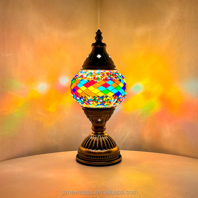 New Ideas DIY Moroccan Lamp Kits Turkish Mosaic Glass Decorative Table Night Light Family Gift Craft Kits Made of Silicone