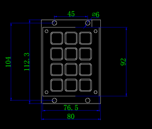 Nhà Máy Giá 12 push <span class=keywords><strong>button</strong></span> không thấm nước kiểm soát truy cập kim loại bàn phím - Product Image 5