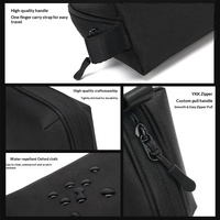 Sac de rangement portable sans fermeture pour câbles de données et accessoires de chargeur - Design minimaliste moderne Modèle S2435 pour voyage et bureau
