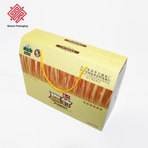 Caja de Regalo para Alimentos con Asa de Papel, Impresa Personalizada, Caja de Cartón Corrugado para Empacar Alimentos Secos de Especialidad Local - Product Image 2