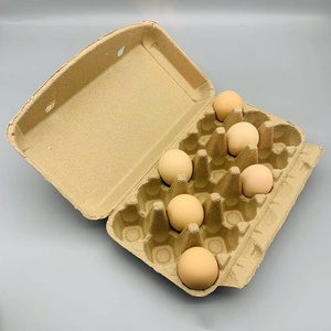 Recycled Disposable <b>Egg</b> <b>Cartons</b> Shockproof Biodegradable Pulp Molded Packaging Natural Paper Boxes Bulk Storage Container <b>Egg</b> - Product Image 1