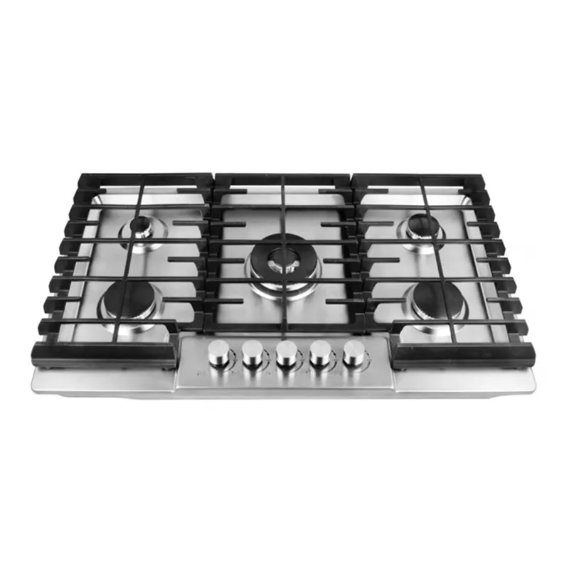 Household 90cm Tempered Glass Gas Hob 5 Burner Built In Gas Cooktop For Kitchen Cooking