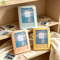 Album de cartes postales écologique avec couverture en paille de blé, 30 pochettes, intérieur en PP imperméable, couverture transparente DIY, porte-cartes photo pour collection