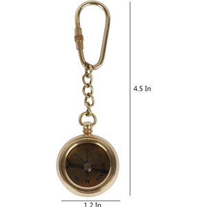 ALFA NAUTICAL - Porte-clés boussole nautique en laiton - Magnétique - Portable - Outil de navigation pour la randonnée et les activités de plein air - Product Image 6