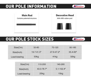 ARODDY Prêt à expédier Directement <span class=keywords><strong>de</strong></span> l'usine Tringle à <span class=keywords><strong>rideau</strong></span> en acier au carbone abordable <span class=keywords><strong>de</strong></span> 27,6 à 47,2 pouces, barres à rideaux extensibles - Product Image 6