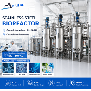 Biorreactor Industrial de Tanque Agitado, Fermentador de Acero Inoxidable con Estándar GMP para Alta Producción <span class=keywords><strong>KLa</strong></span> y Escala Piloto - Product Image 1
