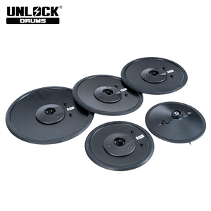 Juego Profesional de <span class=keywords><strong>4</strong></span> Platillos Electrónicos de Silicona (14/17/17/20\") de Roland/Alesis, Color Negro, Gong/<span class=keywords><strong>Crash</strong></span>/Ride Choke 5ms, Accesorios para Batería - Product Image 4