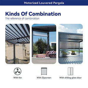 Pérgola Moderna de Aluminio DEEZON, Techo Impermeable Bioclimático, Pérgolas Motorizadas con Revestimiento en Polvo para Uso en Restaurantes - Product Image 4