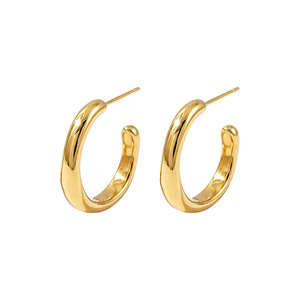 Pendientes Geométricos con Poste en Forma de U, Oro de 14k, Joyería para Aniversario - Product Image 5
