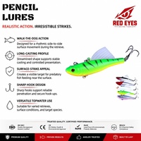 Leurre crayon à coulée rapide très vendu pour la pêche en mer en eau salée, stickbait coulant, vente en gros Shenzhen Red Eyes Gear