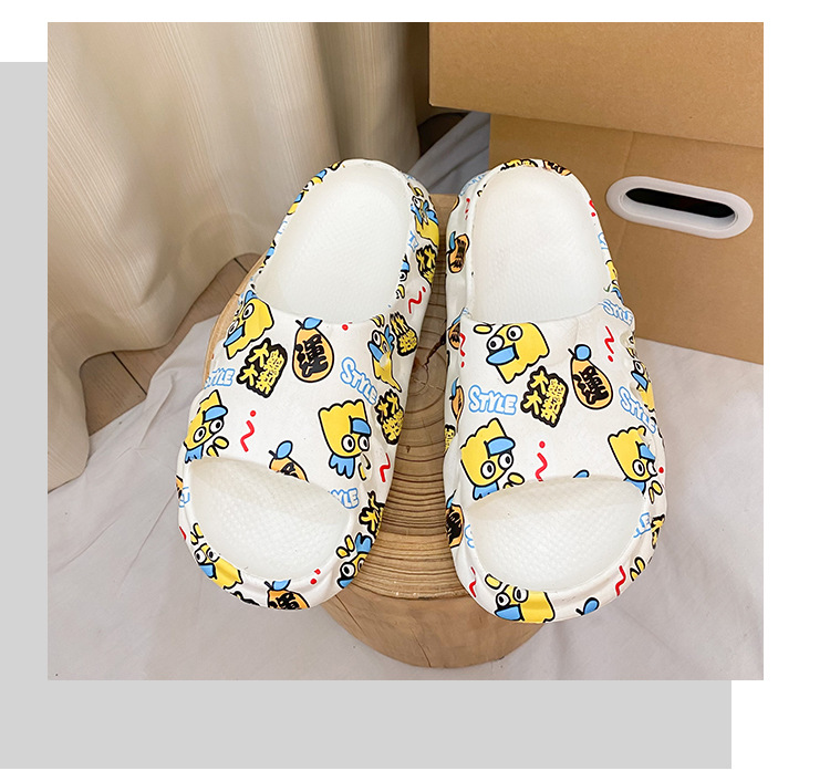 Custom Printed Soft Sole Slipper EVA Indoor Slides Woman Men Slippers Shoes