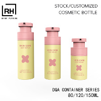 Flacon de shampoing et de nettoyant visage en PET transparent recyclé PCR 120ml/150ml, flacon de sérum, crème, lotion en plastique 80ml, ensemble d'emballages cosmétiques vides avec pompe