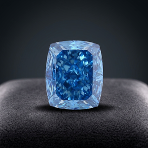 Diamante Cultivado en Laboratorio, Corte Cojín, Azul Intenso, Certificado IGI, 4.08 Quilates, Piedra Suelta, CRAFTED CARBON - Product Image 2