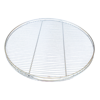 Grille de cuisson ronde en acier inoxydable 304 robuste pour barbecue au charbon, bord lisse, détachable, résistante à la chaleur, pour foyer