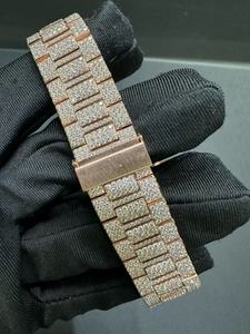 Prezzo all'ingrosso <span class=keywords><strong>orologio</strong></span> meccanico da <span class=keywords><strong>uomo</strong></span> 18K rosa in <span class=keywords><strong>oro</strong></span> galvanico popolare VVS Moissanite quadrante cinturino in <span class=keywords><strong>acciaio</strong></span> inossidabile - Product Image 3