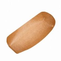 Barquette jetable en papier kraft personnalisée avec logo imprimé, forme de bateau, pour plats à emporter, plateau de restauration rapide, hamburger, hot-dog, collation, salade, déjeuner