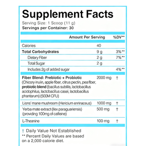 Alimento Saudável Yerba Mate em Pó Instantâneo Vegano Sabor Pêssego e Manga, Embalagem para Suporte à Saúde Intestinal e Melhoria da Memória - Product Image 2