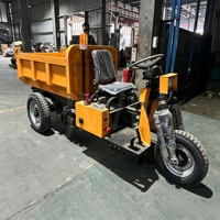 Mini-dumper électrique à trois roues ZY-155, camion benne hydraulique à essieu arrière à insertion directe renforcé pour le transport en tunnel étroit et dans les mines