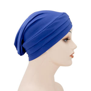 Vente en gros, nouveauté, chapeaux turcs islamiques de luxe pour femmes musulmanes, bonnet de nuit à large bande, bonnet en satin, foulard en coton - Product Image 6