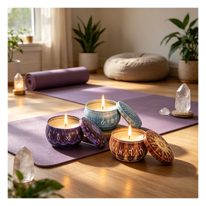 <b>Rustic</b> Candle Packaging Deluxe Tin Natural Essence Boutique Display Promotion Premium Range Crafted Collection - Product Image 6