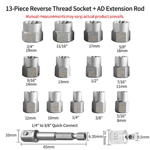 Juego de Extractores de Tuercas de 29 Piezas, Calibre Imperial de 0.8 Pulgadas, Acabado Industrial con Acabado Granallado, Extractor de Pernos Dañados, Dropshipping - Product Image 2