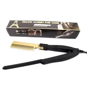 Pente de ferro liso MAC Styler 2 em 1 para pentear cabelo liso alisador de cabelo V pente para cabeleireiro