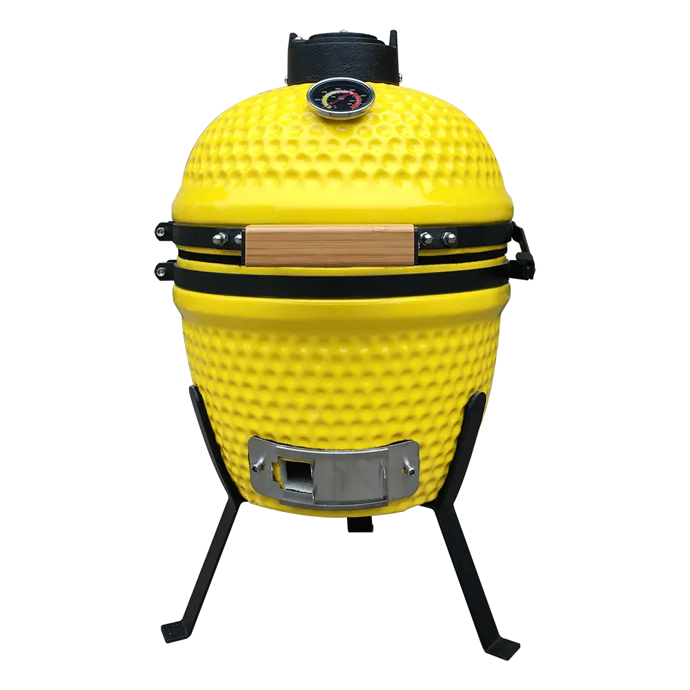 Auplex 13 Vàng Gốm Kamado BBQ nướng asadores cắm trại PELLET hút thuốc thịt nướng than cho vườn ngoài trời tráng men thép