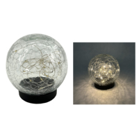 Lampe solaire LED d'extérieur pour pelouse, en verre craquelé, étanche, style Art déco moderne, pour jardin et villa