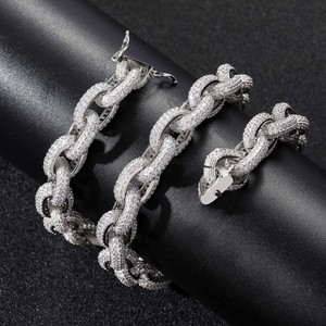 Hip Hop 12 MM unico collana a catena infinita alla moda ghiacciata zircone cubico placcato oro rame uomo per Christian - Product Image 1