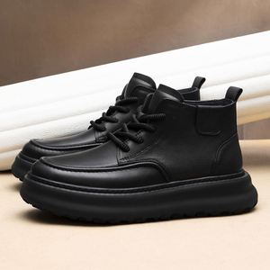 Autumn High Quality Men's Classic Leather Boots Height-Increasing Plus Size Men's Cowhide Boots Fashionable New Style - Product Image 4