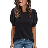 Convient aux occasions formelles et décontractées, ce pull à manches courtes pour femme, chic et professionnel, est à la fois mignon et tendance