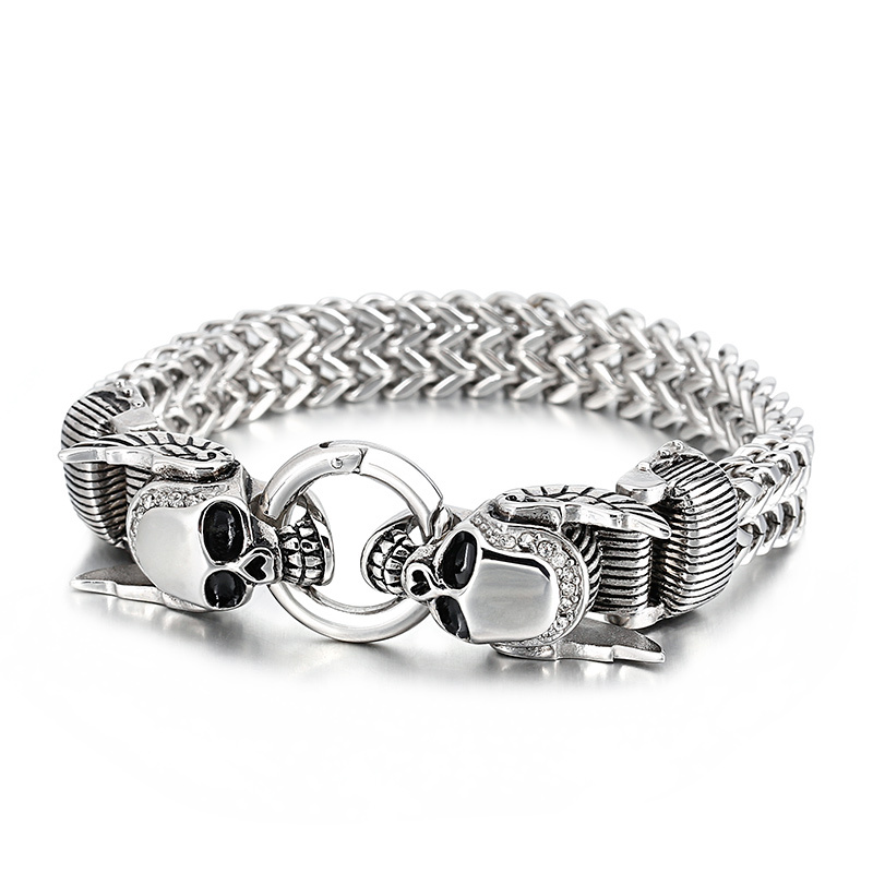 thumbnail image 2 of Braided Chain Dragon Bracelet (Stainless Steel 2 of 12