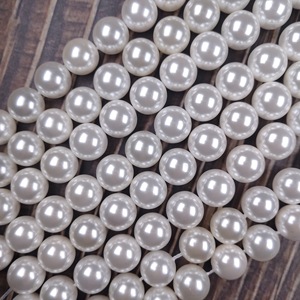 Lan Guang vente en gros 2-16mm perles de coquille naturelle blanche perle ronde pour la fabrication de bijoux bracelet à bricoler soi-même collier coquille perle - Product Image 6