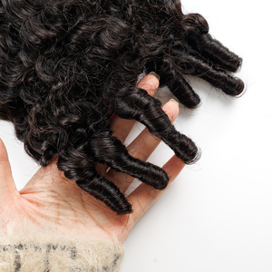 Extensions de cheveux bouclés au crochet <span class=keywords><strong>Fumi</strong></span> en gros, 20 pouces, 100 % cheveux humains, longueur et couleur personnalisables - Product Image 3