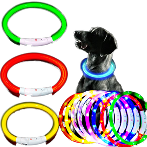 Không Thấm Nước Chiến Thuật Con Chó Cổ Áo USB Có Thể Sạc Lại Ban Đêm An Toàn LED Sáng Phát Sáng Nhấp Nháy Ánh Sáng Vật Nuôi Phụ Kiện Ribbon - Product Image 2