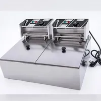Mini 20L Double Gari Pression Gaz Comptoir Churros Chips Poulet Tofu Friteuse Prix En Arabie Saoudite