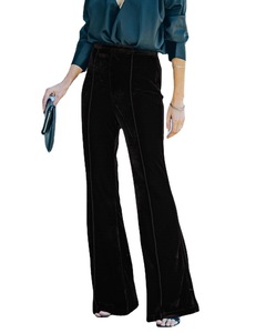 <span class=keywords><strong>Pantalon</strong></span> large en <span class=keywords><strong>velours</strong></span> doré pour <span class=keywords><strong>femme</strong></span>, automne-hiver, décontracté, taille haute, coupe cloche, chaud et épais - Product Image 6
