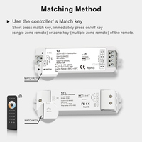 Contrôleur LED à Tension Constante V2 2 Canaux 12-48V DC Module Variateur PWM Sans Fil RF 2.4GHz pour Éclairage Linéaire Prix Usine