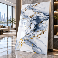 Panneau mural décoratif en PVC effet marbre brillant UV pour la décoration intérieure moderne des hôtels et des maisons